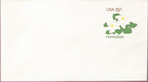 1980, US Scott U599, 15-cent Small Envelope 3.625 x 6.5 inch, Honeybee , Mint