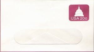 1981, U. Scott U601, 20-cent Small Window Envelope 3.625 x 6.5 inch, Capitol Dome , Mint