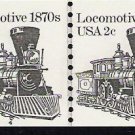 US Scott 1897A - Line Pair - Locomotive - Plate No 4 - 2 cent - Mint Never Hinged