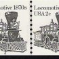 US Scott 1897A - Line Pair - Locomotive - Plate No 4 - 2 cent - Mint Never Hinged