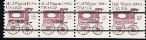 US Scott 1903a Precanceled - Strip of 4 - Mail Wagon 1880s - 9.3 cent - Mint Never Hinged