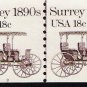 US Scott 1907 - Coil Strip of 4 Plate No 9 - Surrey 18990s - 18 cent - Mint Never Hinged