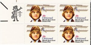 US Scott C99 - Zip Block of 4 - Blanche Scott 28 cent - Mint Never Hinged