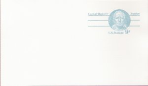 1976, US Scott UX70, 9-cent Post Card, Caesar Rodney, Mint