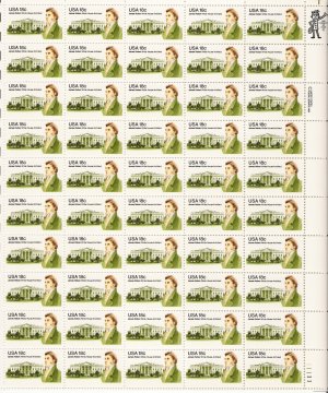 US Scott 1935 - Sheet of 50 - 18c James Hoban - Mint Never Hinged