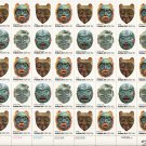US Scott 1834 1835 1836 1837 - Sheet of 40 - American Folk Art - Mint Never Hinged
