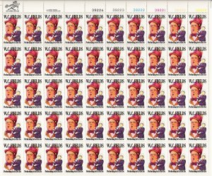 US Scott 1803 - Sheet of 50 - W C Fields - Mint Never Hinged