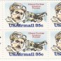 US Scott C100 - Zip Block of 4 - Glenn Curtiss 35 cent - Mint Never Hinged