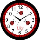 9" Personalized Ladybug Clock~Ladybugs