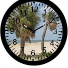 9" Personalized Tropical Palm Tree Beach Clock