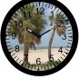 9" Personalized Tropical Palm Tree Beach Clock
