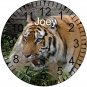 9" Personalized Tiger Clock ~ Wildlife