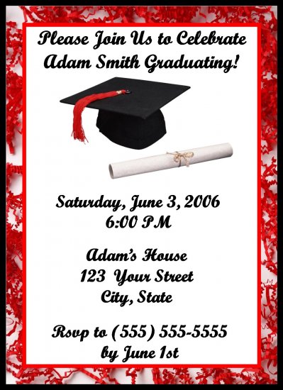 Printed Graduation Party Invitations 4