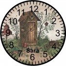 9" Personalized Country Outhouse Clock