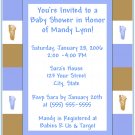 50 Footprint Baby Shower Invitations-Boy or Girl