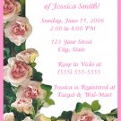 30 Personalized Pink Rose Bridal Shower Invitations