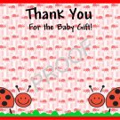 20 Personalized LadyBug Thank You Cards-Birthday or Baby