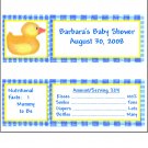 20 Personalized Rubber Ducky Candy Bar Wrappers