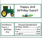 20 Personalized Tractor Candy Bar Wrappers