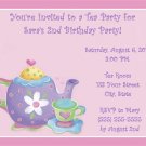 20 Personalized Tea Party Birthday Invitations