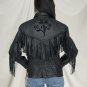Ladies black leather  rose Inlay jacket, S/L, Z/O, lining heavy duty soft leather
