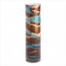 Teal Topography Cylinder Vase