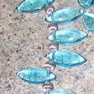 A22 - Aqua Blue Glass Beaded Anklet