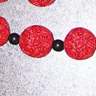 A2-Red and Black Oriental Beaded Bracelet