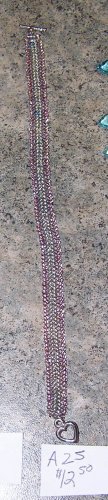 A25 Bracelet - Ndebele pink and silver bracelet