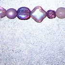 A29- Bracelet Mixed Chech Glass Pinks/Purples