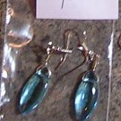 E3 -Marquis Aqua Glass Beaded Earrings