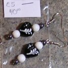 E5- Handblown Glass Heart Beaded Earrings