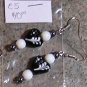 E5- Handblown Glass Heart Beaded Earrings