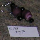 E19B- Earrings - Round glass swirl beaded drops