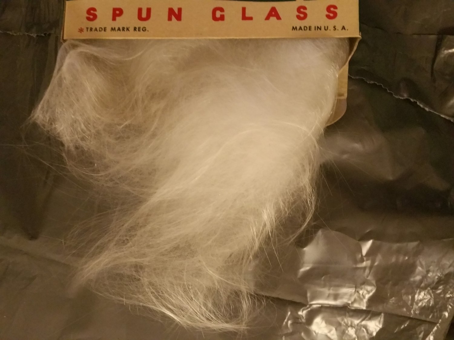 Vintage Box of SPUN GLASS ANGEL HAIR for Christmas "Double Glo" Unused