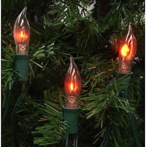Flicker Flame Light String 10 pc Halloween Christmas