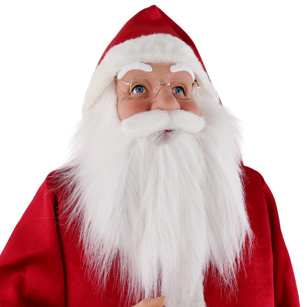 LIFE SIZE SINGING ANIMATED SANTA CLAUS SIX FEET TALL Christmas prop (72