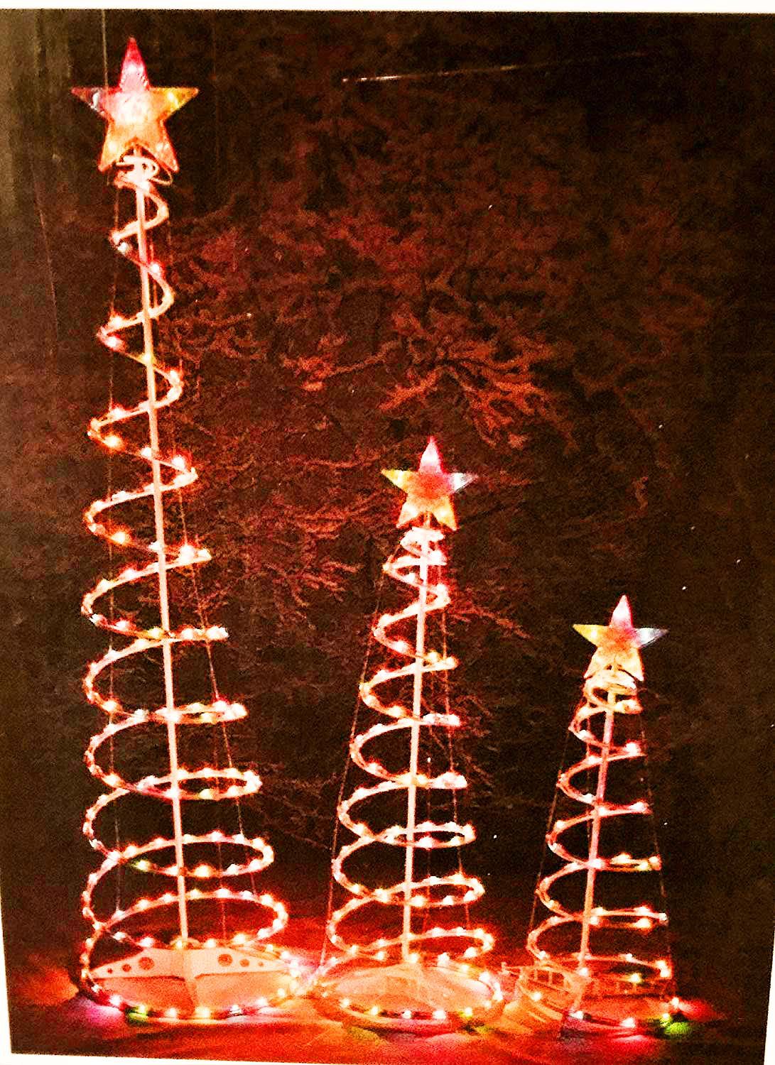 lighted spiral christmas tree
