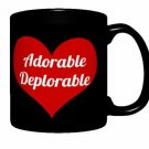Adorable Deplorable Mug, Black with Red Heart