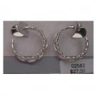 .925 STERLING SILVER FILIGREE HOOP EARRING (ser-8)