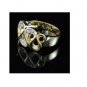 SWAROVSKI CRYSTAL RIBBON 14K YGP ring, size 7 (fr-30)