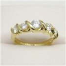 5 stone cz diamond simulated anniversary ring, size 7 (fr-18)