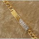 14KT GEP pave 1ct diamond simulated bracelet