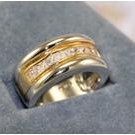 14K WGP 2CT Graceful Glowing Diamond Simulated Ring, Size 6 (fr-11)