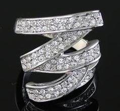Genuine Swarovski crystal ring, size 8 (fr-24)