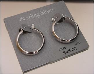Classic .925 Sterling Silver Hoop Earrings by Beau (ser-5)
