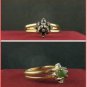 REVERSIBLE GENUINE JADE & HEMATITE RING SZ 7
