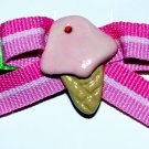 No Slip Hair Clip: Pink Ice Cream