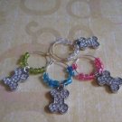 Dog Bone Wine Glass Charms