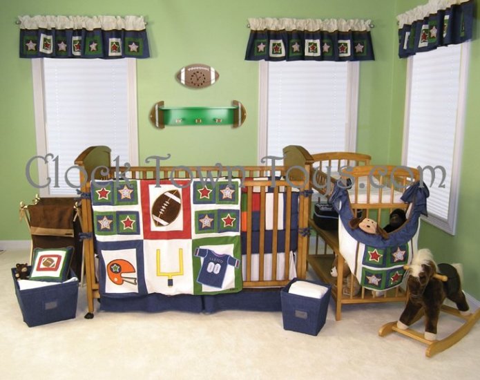 5PC Football Sports Infant Baby Crib Bedding Set UFTB4PCTTB